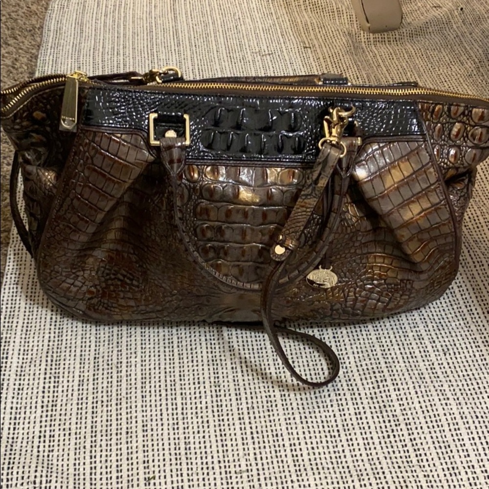 Brahmin brown/gold/black purse